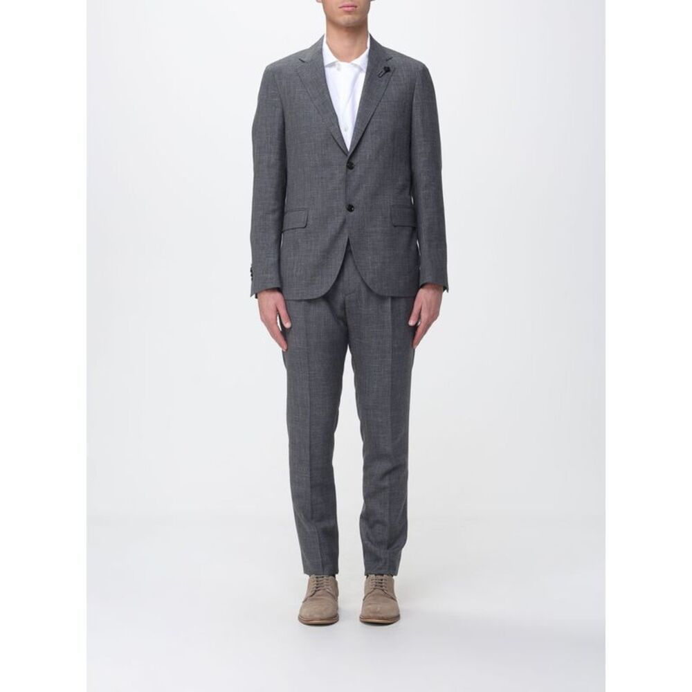 Lardini Men Lardini Single-Breasted Wool And Silk Suit